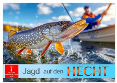 Jagd auf den Hecht (Wandkalender 2026 DIN A3 quer), CALVENDO Monatskalender: Für echte Anglerherzen. (CALVENDO Tiere)