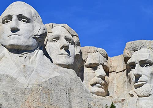 hansepuzzle 12574 - Mount Rushmore Puzzle 260 Teile - Gebäude Puzzle mit hochwertiger Aufbewahrung: Kartonbox und wiederverschließbarem Beutel - Format 41 × 28,7 cm