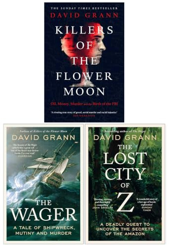 Grehge lection 3 Books Set (The Wager, Killers of the Flower Moon, The Lost City of Z)
