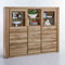 moebelstore24 Highboard Vitrine Taber Wildeiche geölt Teilmassiv