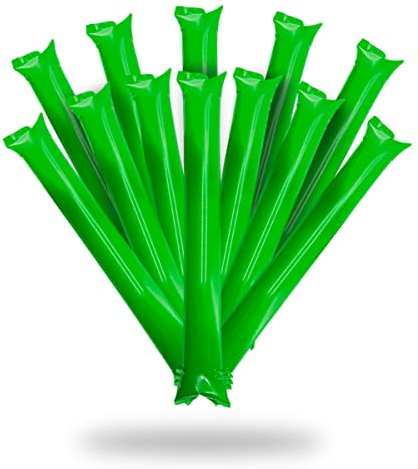FUN FAN LINE - 10 pairs Bam Bam Thunder Sticks. Noisemakers for sporting events. Colourful boom clappers for cheerleading. Noise sticks for stadium or parties.