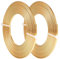 BENECREAT 10m (33FT) 3mm Wide Gold Aluminum Flat Wire Anodized Flat Wire for Jewelry Craft Beading Making, 5m/Roll