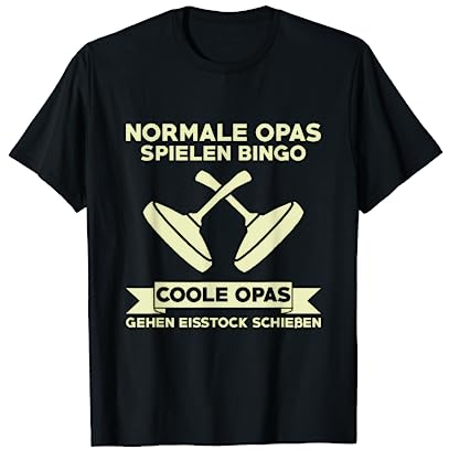 Normale Opas spielen Bingo coole Opas gehen Eisstock schieße T-Shirt