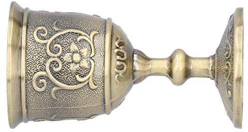 Calice royal calice tasse de liqueur européenne tasse de vin vintage métal bronze pour mariage de fête(small)