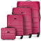 WITTCHEN Koffer-Set 4tlg. Trolley Koffer Reisekoffer aus ABS Hartschalen Trolley 4 Rollen Kombinationsschloss Reisekofferset Gepäckset Handgepäck Set Rosa