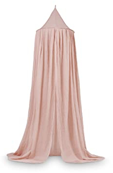 Jollein Baldachin Vintage Pale Pink - Höhe 245 cm - Betthimmel Babybett Kinderzimmer - Rosa, Altrosa