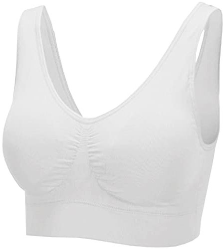 Bestlivings Damen Basic Wohlfühl BH Seamless BH Bralette - ohne Bügel, ohne Clips - Nahtloser Yoga Bra Top