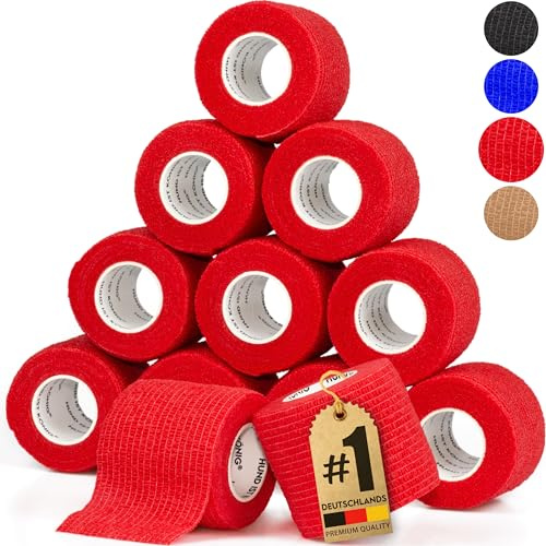 HUND IST KÖNIG selbstklebender Verband, selbsthaftende Bandage (12 x 4,7m) | Selbsthaftende Bandage, Haftbandage selbstklebend für Mensch & Tier, Bandagen, selbsthaftender Verband selbstklebend Verbände