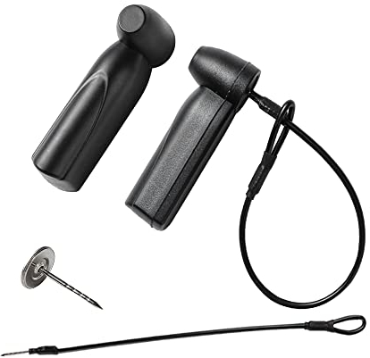 1000 58K AM Sicherheitsetiketten für Kleidung, schwarz, 1000 Pin, 1000 Schlüsselband für Einzelhandel EAS