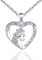 MAKOBLESSMOMO Einhorn Herz Halskette für Mädchen, You are Magical Einhorn Schmuck Geschenke für Mädchen Mütter Tochter Enkelin Nichte