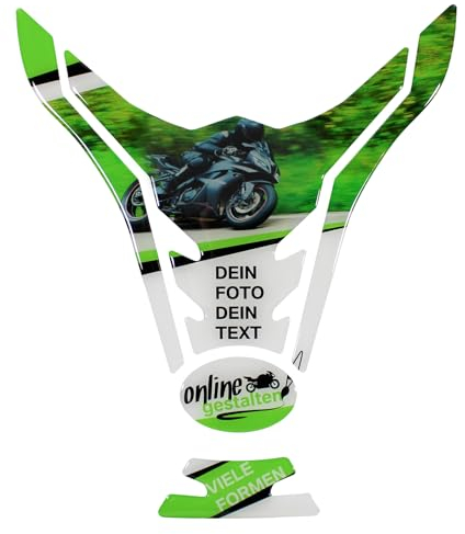 BIKE-label Tankpad Motorrad selbst gestalten Foto und Text Wunschmotiv kompatibel für Kawasaki Z900