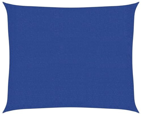 vidaXL Toldo de Vela Parasol Lona Protector Solar Sombra Patio Jardín Terraza Balcón Parque Infantil Exterior Azul HDPE 160 g/m² 2,5x3 m