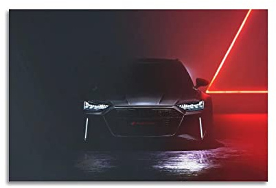 JUNNA Sportauto-Poster für Audi RS6 Rennauto, dekoratives Gemälde, Leinwand, Wand- und Kunstbild, Familien-Schlafzimmer, Dekoration, 30 x 45 cm
