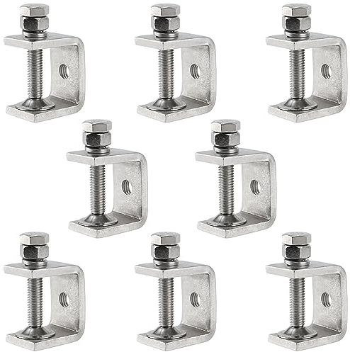 CHEUKYIU 8 morsetti a C in acciaio inox 304, ad alte prestazioni, per la lavorazione del legno, mini morsetto a vite con ampie aperture della mascella 30 mm