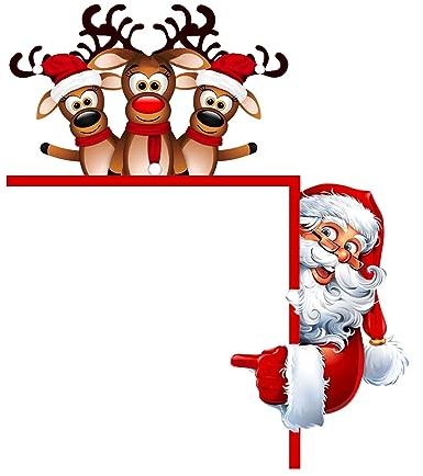 Weihnachten Türrahmen Dekorationen, Funny Christmas Home Decor,Weihnachtlicher Zierschmuck,Weihnachtsdeko Weihnachtsmann Deko,Weihnachtsmann für Türrahmen Deko Holz Türrahmen Ornament (04-B, One Size)