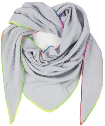 Gloop Damen Schal XXL Dreieckstuch Damen Dreieck Schal Halstuch Baumwolle Musselin Poncho ohne Kratze an Haut Hergestellt in Italien 135 cm×135 cm×220 cm