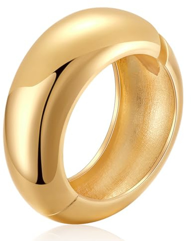 Gold-Armbänder für Damen, 18 Karat vergoldet, Scharnier, modisch, klobig, stapelbar, Manschettenarmbänder für Teenager, Mädchen, Schmuck, Vintage-Arm-Manschette, Armbänder für Mutter