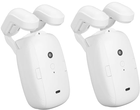 2 Stück Automatischer Vorhang öffner, Bluetooth Fernbedienung Intelligentes Vorhang Motor, Sprach Steuerungs Schalter Motorisierter Vorhang Roboter Auto Opener APP mit Timer