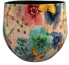 TS Collection - Pot Sparkle Spring - 28x25 - Métal et époxy - Ouverture Ø28 - Design Haut de Gamme - pour l'intérieur - Fait Main - Conçu par Lammie