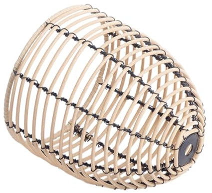 LOVIVER Boho Lampenschirm - Handgefertigter Gewebter Retro-Rattan-Lampenschirm für Esszimmer, Wohnzimmer, Schlafzimmer - Hängelampe für Heimdekoration