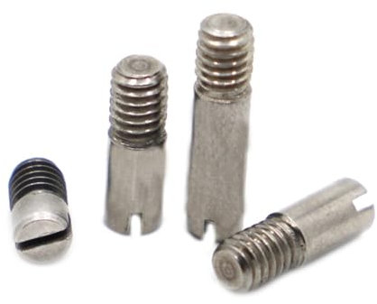 AYYSSM 304 Edelstahl M2 M2.5 M3 M4 M5 M6 M8 M10 Außengewinde Zylinderstift Positionierungsstift Schlitzstift Schraube(M2.5 5pcs,12mm)