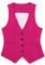 LZPCarra Gilet blazer sans manches pour femme - Noir - Coupe étroite - Col en V - Gilet de smoking - Gilet de costume vintage - Gilet d'été sans manches - Gilet traditionnel vintage pour femme, Rose