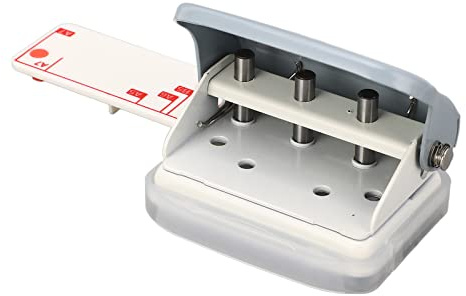 Tragbarer 3-Loch-Locher für Loseblattsammlungen | Stanzt bis zu 5 Bleche, präziser Stift, robustes Metallgehäuse, ideal für verschiedene Größen, einfache DIY-Anpassung