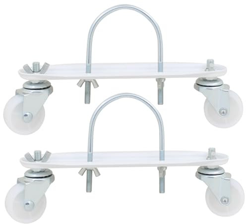 Soporte de polea móvil para el radiador relleno de aceite 1 par 360 ° Ruedas giratorias Ruedas pesadas para el calentador eléctrico Celters de acero de acero de carbono en forma de U, accesorios de