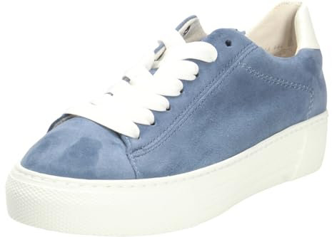 Gabor Damen Low-Top Sneaker, Frauen Halbschuhe,Moderate Mehrweite (G),straßenschuhe,Strassenschuhe,Freizeitschuhe,Heaven/Weiss,39 EU / 6 UK