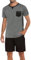 Marvmys Pigiama Uomo Corto Estivo Pigiama Uomo Cotone Collo Rotondo Set Pigiama Camicia Manica Corta con Tasca sul Petto Pantaloni Pigiama con Tasca e Polsini S-3XL