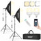 EMART Softbox Fotostudio Set 50 x 70cm, Soft Box Beleuchtung 2 x 50W 3000-6000K LED Studio Licht Kit für Studio Porträts,Video, Fotografie