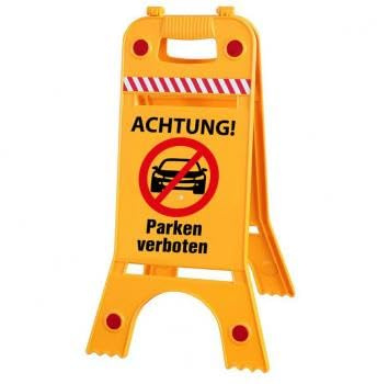 Warnaufsteller Dachaufsteller - ACHTUNG! Parken verboten - Gr. ca. 28 x 64cm - 308553-4 - beidseitige Beschriftung