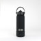 cribstar Personalised Insulated Straw Water Bottle | Stainless Steel | Laser Engraved | 12 Hours Hot & 24 Hours Cold | Vaccum Flask | Straw Lid | BPA Free (Double Black - 18oz/500ml)