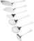 MAGICLULU 6 Pièces Ensemble De Couverts Fêtes Ustensiles Buffet Fendu Pour Faire La Fête Mixte Cuillères Enfants Fourchettes Vaisselle Moderne Fantaisie Portion Dîner Acier Inoxydable