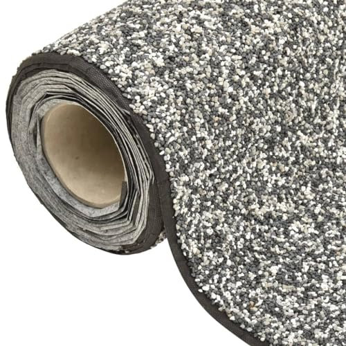 Steinfolie Grau 100x40 cm - wasserdichte Teichfolie aus PP-Vlies mit starkem Kleber - Ideal für Brunnen & Teichbau - Langlebig & einfach zu verlegen