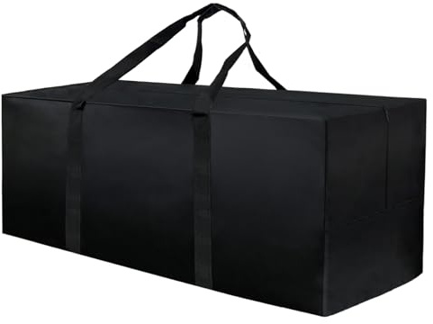 Ostlttyn Outdoor Cushion Storage Bag Extra Large 68.5 L X 30 W X 20 H Waterproof Heavy Duty Patio Furniture Cushion Storage Bag with Zipper and Handles, Black