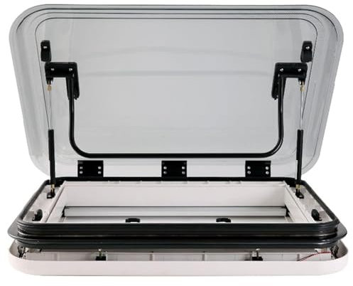 WEICNE Wohnmobil-Dachfenster, 50 X 50 Cm/70 X 50 Cm/80 X 50 cm,Dachlüfter, Mit Insektenschutz, Sonnenschutz Und Led-Beleuchtung,27.6×19.7in