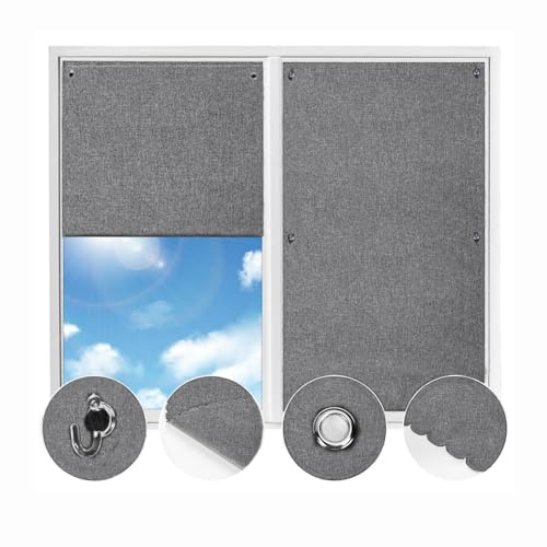 Johgee Dachfenster Rollo 48 x 78 cm, Dachfenster Verdunkelungsrollo, Fenster Ohne Lochfreie Vorhänge, Geeignet für Schlafzimmer, Büros und Autofenster