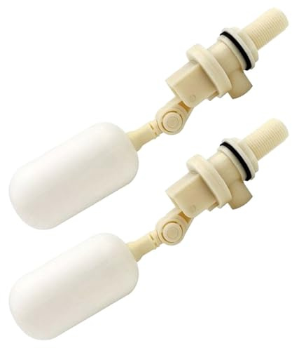 HEALLILY Valvola Galleggiante in Plastico Beige 2 Controllo Automatico del Acqua per Ciotola da Bere per Abbeveratoi di Cavalli e Pecore