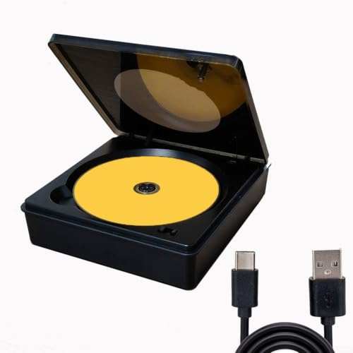 Lettore DVD Esterno per Autoradio USB Compatibile PC TV Lettore Multimediale Compact Nero 16cm