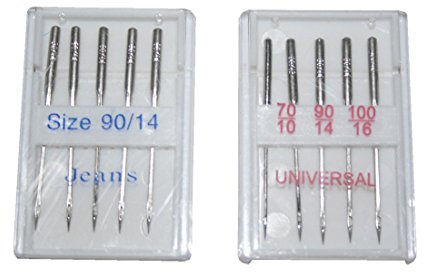 Nähmaschinennadeln 5xUniversal und 5xJeans 10 Stück (0001)