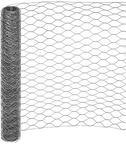 Garmix Grillage à Poule & Lapin | Clôture Poulailler | pour Enclos Parc Jardin | Fils de Fer Galvanisé, Maille Hexagonale 50mm, Épaisseur 1,0mm (120cm x 25m)