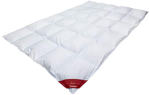 Künsemüller Bettdecke »Classic« 135x200cm, 90% Neue canadische Wilddaunen | Mako-Batist Baumwollbezug | Hausstauballergiker geeignet | Wärmeklasse warm