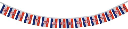 Sonia Originelli Fahnen Girlande Flaggenkette Länder Nationen Partygirlande Fanartikel EM WM Geburtstag Farbe: Kroatien