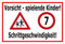 Melis-Folienwerkstatt Schild - Schritt-Geschwindigkeit - 45x30cm | 3mm Aluverbund - S00040-017-B - 20 VAR.
