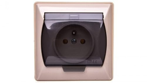 Ospel GPH-1AZ/01/d - Toma de corriente IP44 (16 A, 85 mm, 42 mm, 85 mm), color beige