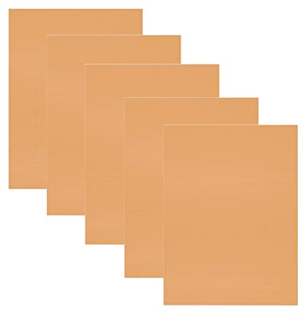 UPTRUST BBQ-Grillmatten-Set, 5-teilig, antihaftbeschichtet, PTFE BBQ-Ofeneinlage, Smoker-Grillmatte, wiederverwendbare Backmatte für Gas-Pellets, Holzkohle, Elektrogrill, 40 x 33 cm gold