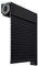 Kit complet de volet roulant en aluminium 45° avec moteur et bouton mural (1500 x 2200 mm, noir)