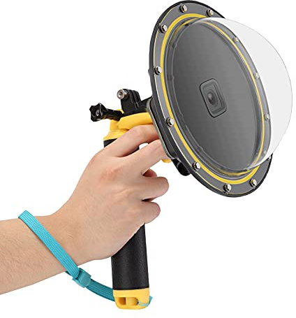 JYPS Dome Port per GoPro Hero 8 Black, Dome port con Custodia impermeabile + galleggiante Impugnatura + Pistola a grilletto + Inserto antinebbia per GoPro Hero 8 Black