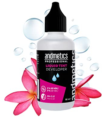 andmetics Entwickler flüssig | 50 ml Inhalt für zirka 200 Anwendungen| hochwertige Inhaltsstoffe | zum einfachen und raschen Anmischen von Farbe | perfekt auf die andmetics Farben abgestimmt